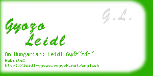 gyozo leidl business card